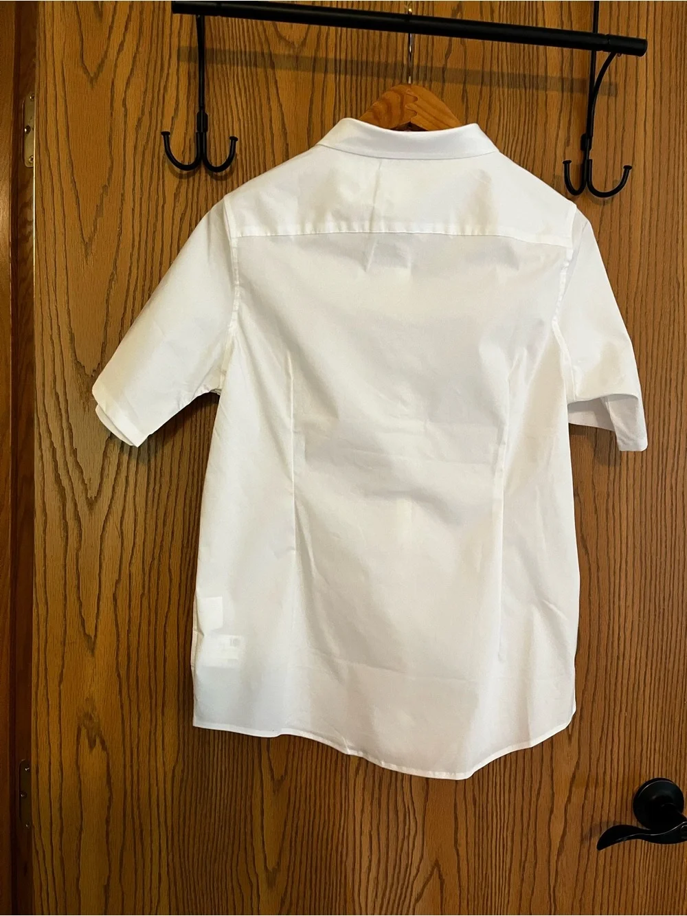 NWOT Lands' End Girls’ Short-Sleeve White Button-Down Shirt School Uniform